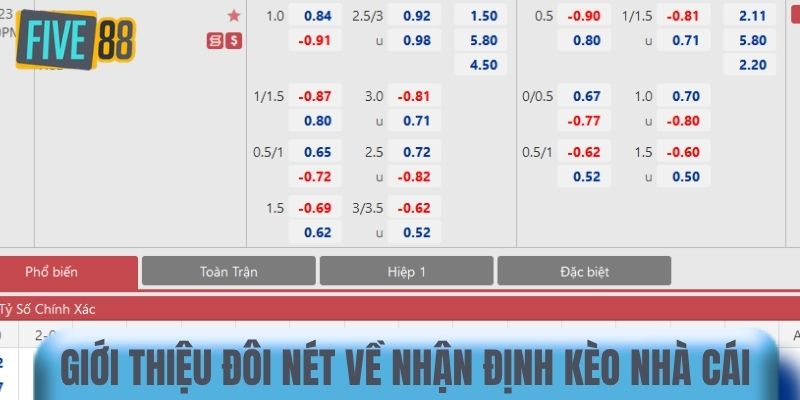 Giới thiệu đôi nét về nhận định kèo nhà cái 